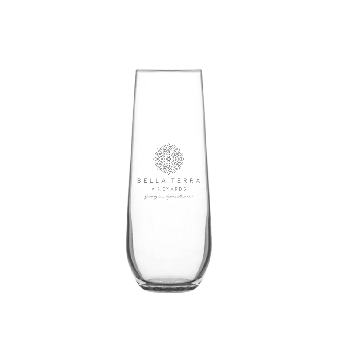Bella Terra Glass Stemless Sparkling Flute