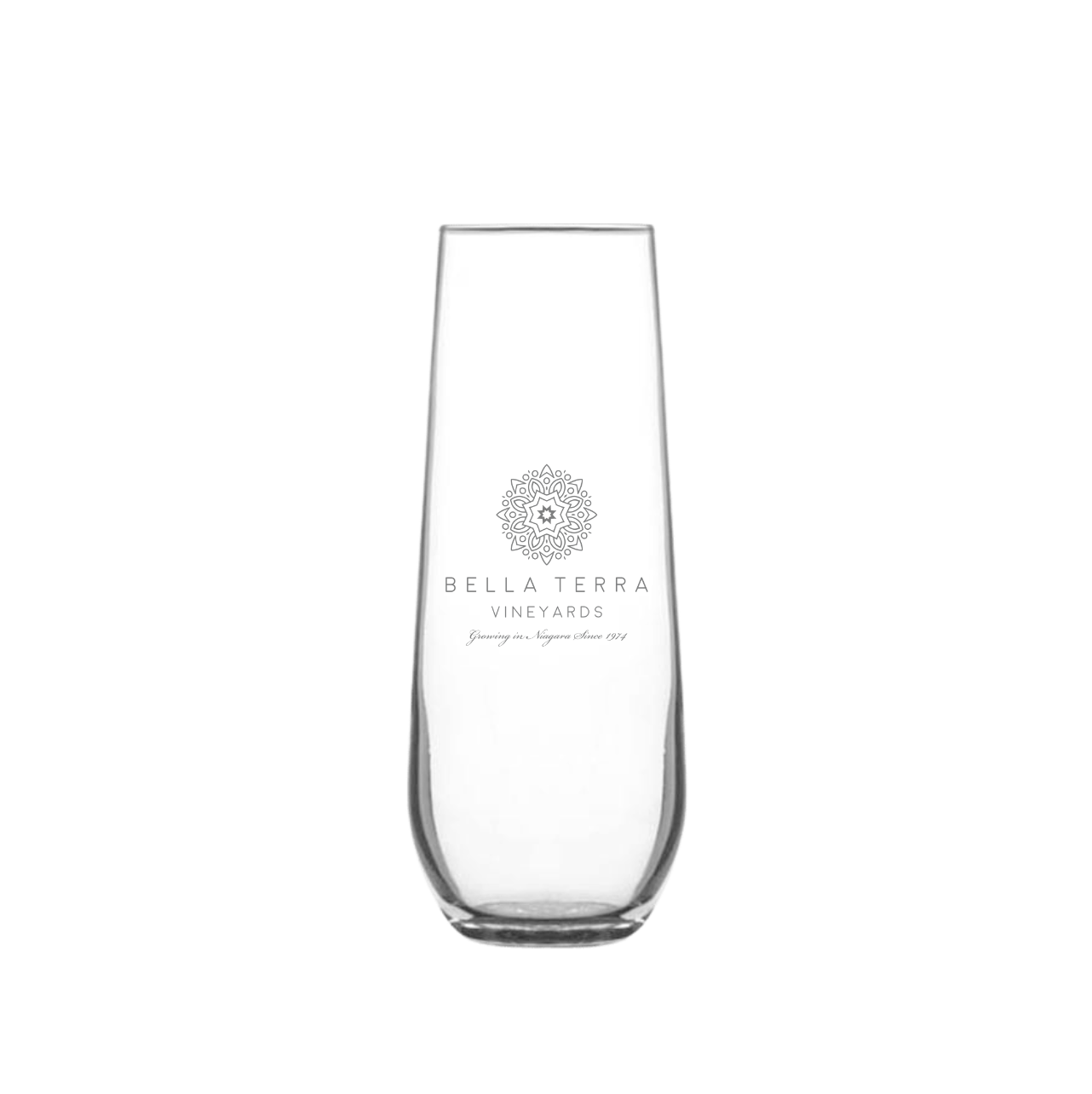 Bella Terra Glass Stemless Sparkling Flute