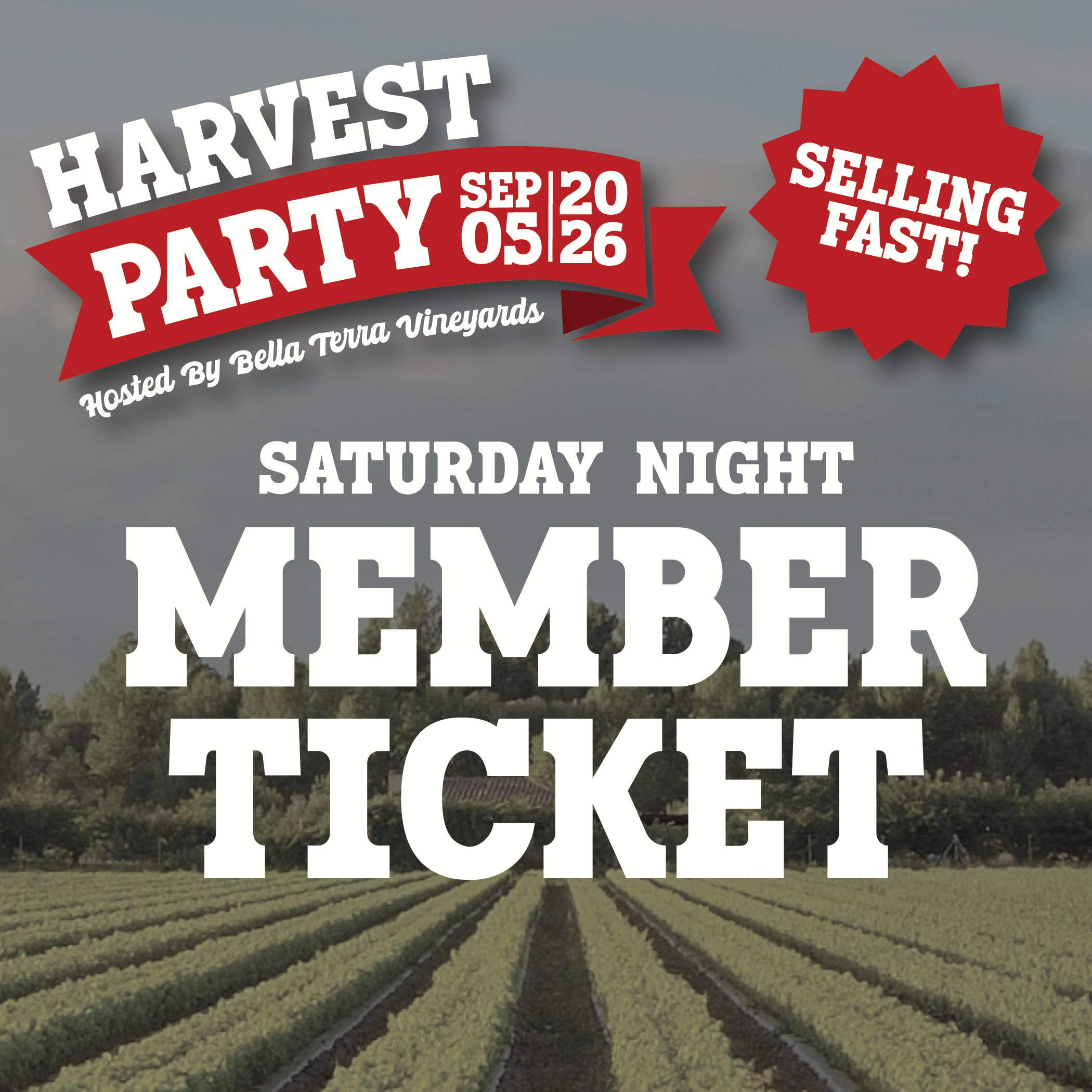 2026 Harvest Party - Wine Club Ticket